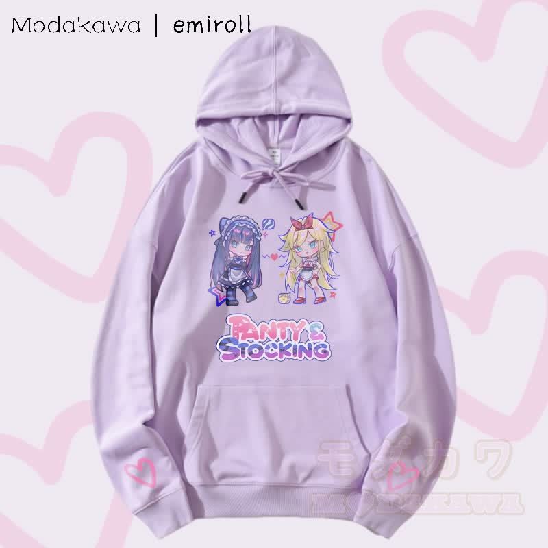 MODAKAWA X emiroll Niedlicher Mädchen-Hoodie mit Grafikmuster aus Baumwollmischgewebe - Lila - 5XL - image 1