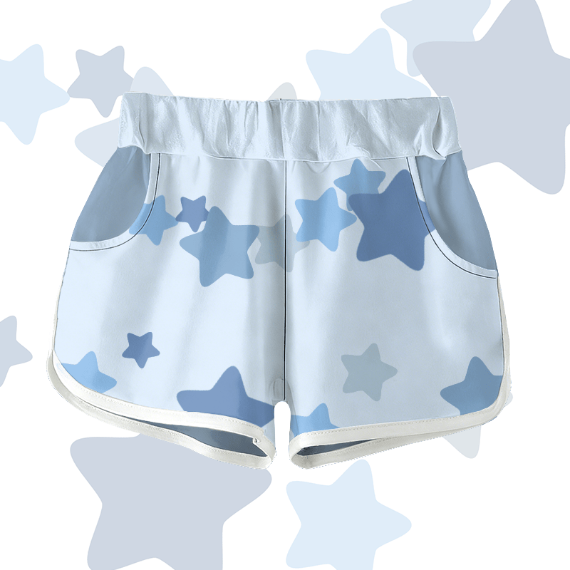 Star Graphic Modakawa Shorts - Blue - 5XL - image 1