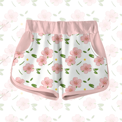 Modakawa Shorts mit Kirschblüten-Grafik - Pink - 5XL - image 1