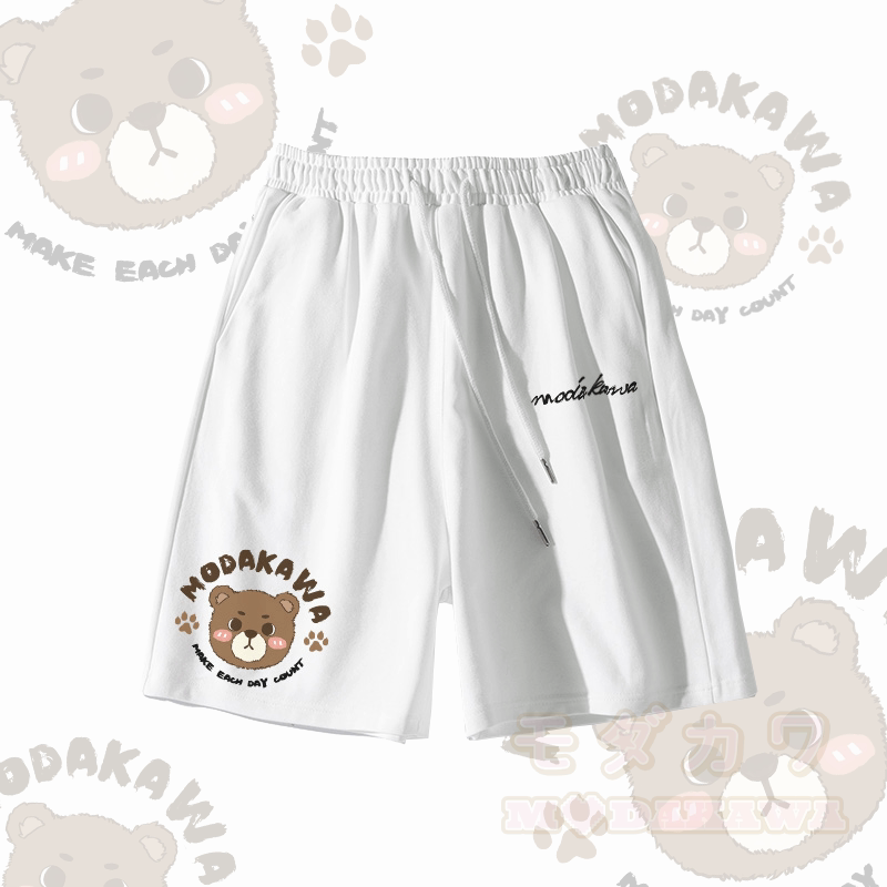 Mach jeden Tag zu etwas Besonderem – Modakawa Shorts mit Bärenmotiv - Weiß - 5XL - image 2