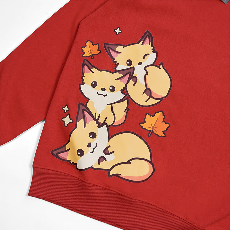 MODAKAWA Sweatshirt mit gestapeltem Fuchs-Grafik - image 6