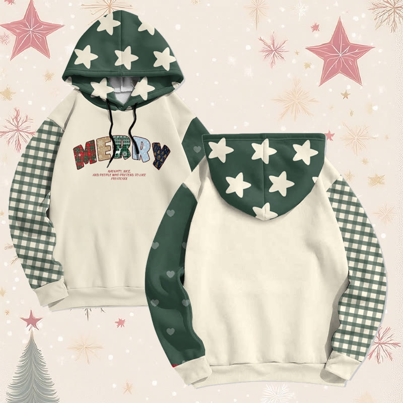 MODAKAWA Pullover-Hoodie mit Weihnachtsmotiv und Allover-Print - Green - 6XL - image 2