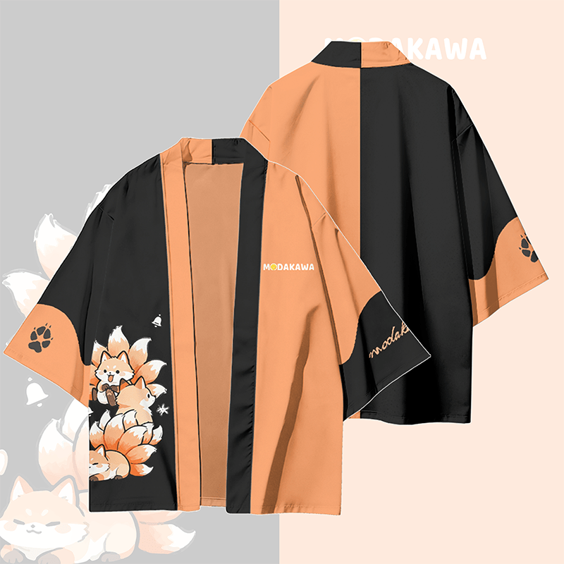 Modakawa-Cardigan mit neunschwänzigem Fuchs-Modifikator und Farben , Kimono-Oberbekleidung - image 1