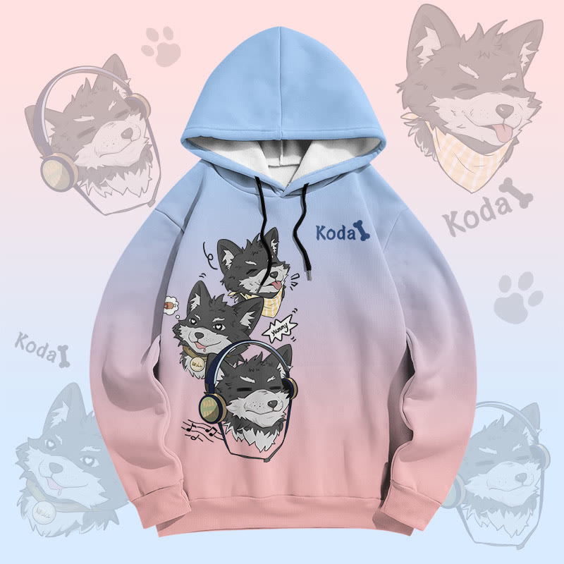 MODAKAWA Fröhlicher Koda Welpen-Pullover-Hoodie - Pink - 6XL - image 2