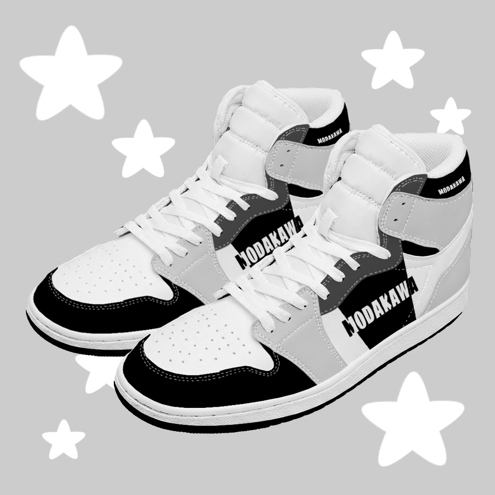 MODAKAWA Farben Block Letter Graphic Farben Block High Top Canvas Schuhe - Black - 48 - image 3