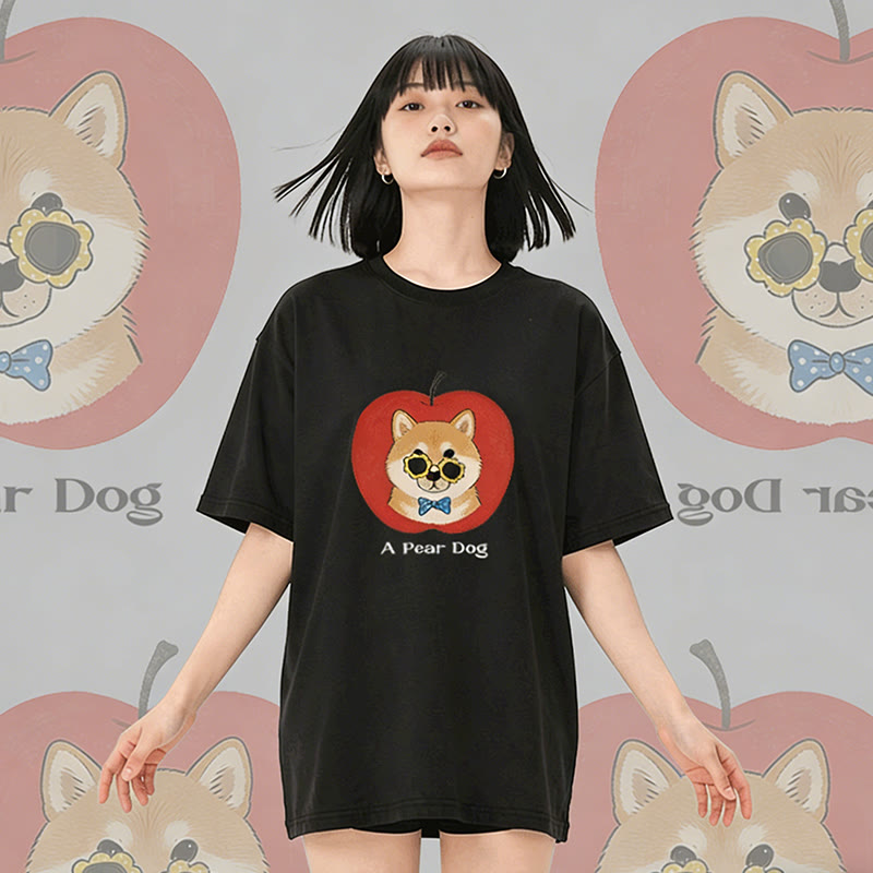Ein PEAR DOG Grafik Modakawa 100% Baumwoll-T-Shirt - image 2