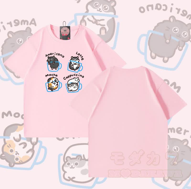 Modakawa T-Shirt mit Mausmotiv aus 100 % Baumwolle - Rosa - 5XL - image 4