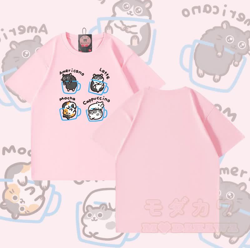 Modakawa T-Shirt mit Mausmotiv aus 100 % Baumwolle - Rosa - 5XL - image 4