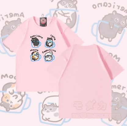 Modakawa T-Shirt mit Mausmotiv aus 100 % Baumwolle - Rosa - 5XL - image 4