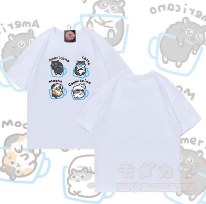 Modakawa T-Shirt mit Mausmotiv aus 100 % Baumwolle - Weiß - 5XL - image 2