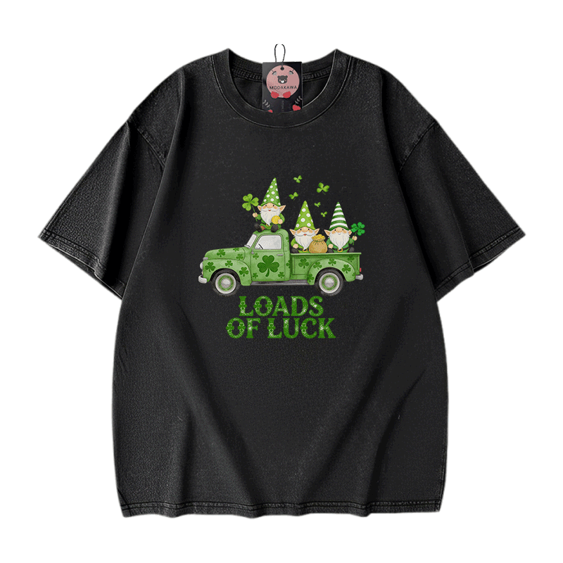 St. Pakrit-Tag – VIEL GLÜCK – Autografik – Modakawa Vintage-T-Shirt aus 100 % Baumwolle - Black - 5XL - image 1