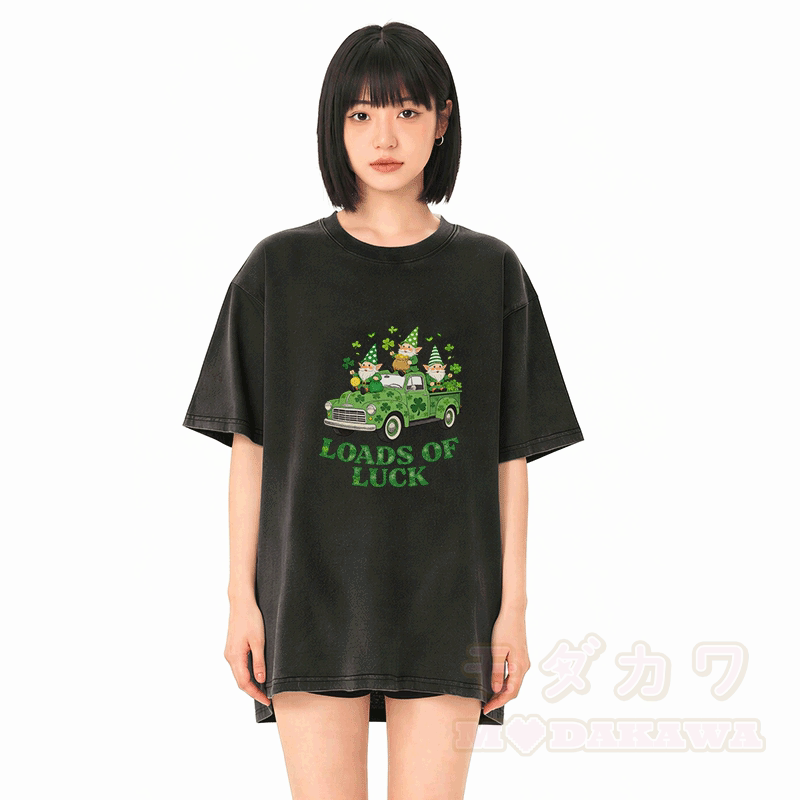 Viel Glück! Auto-T-Shirt mit St. Pakrit-Motiv, Vintage-Waschung, 100 % Baumwolle - image 2