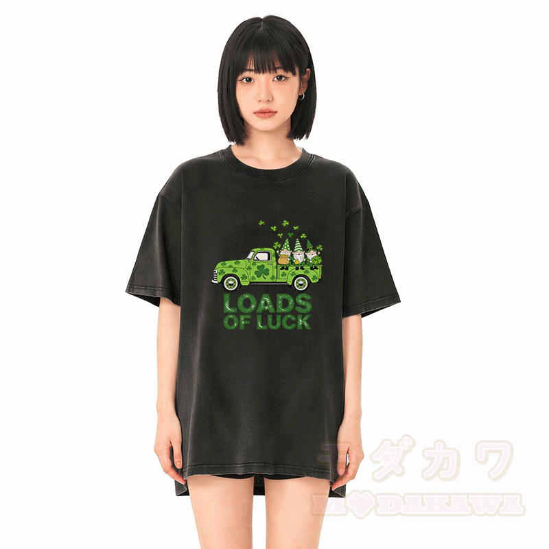 VIEL GLÜCK St. Pakrit's Day Grafik Modakawa Vintage gewaschenes T-Shirt aus 100% Baumwolle - image 2
