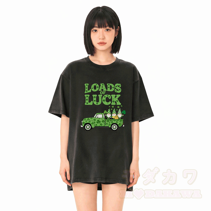 VIELE GLÜCK! Modakawa Vintage-T-Shirt aus 100 % Baumwolle mit Grafik zum St. Pakrit-Tag - image 2