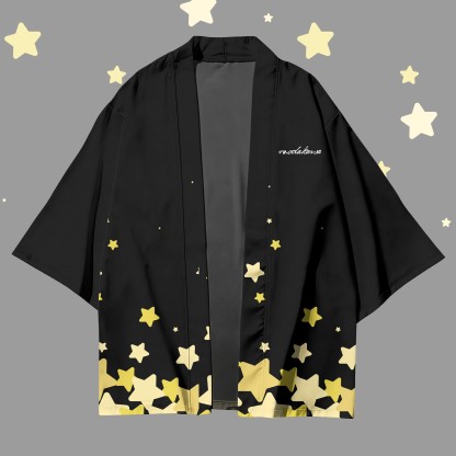 Modakawa Cardigan mit Sternenmuster und Farben -Design, Kimono-Oberbekleidung - image 1