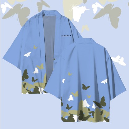 Modakawa Cardigan mit Farben , Kimono-Oberbekleidung - Blue - 3XL - image 4