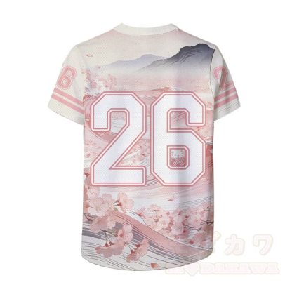 Ukiyo-e Sakura Wave Grafik Modakawa Unisex Jersey T-Shirt - image 2
