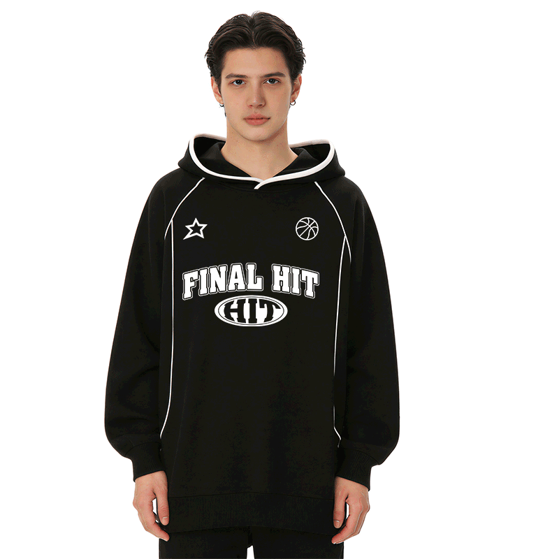 FINAL HIT Graphic Modakawa Raglan Sleeve Oversized Pullover Hoodie - image 1