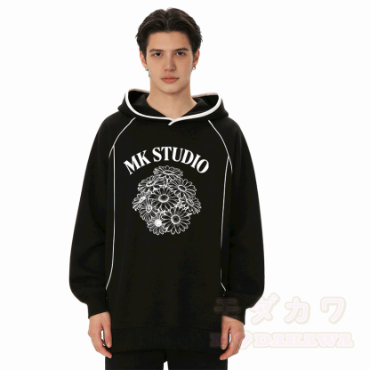 MK STUDIO Daisy Graphic Modakawa Raglan Sleeve Oversized Pullover Hoodie - image 1
