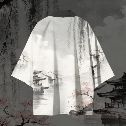 Vintage-Modakawa-Cardigan mit Grafikmuster, Kimono-Oberbekleidung - image 3