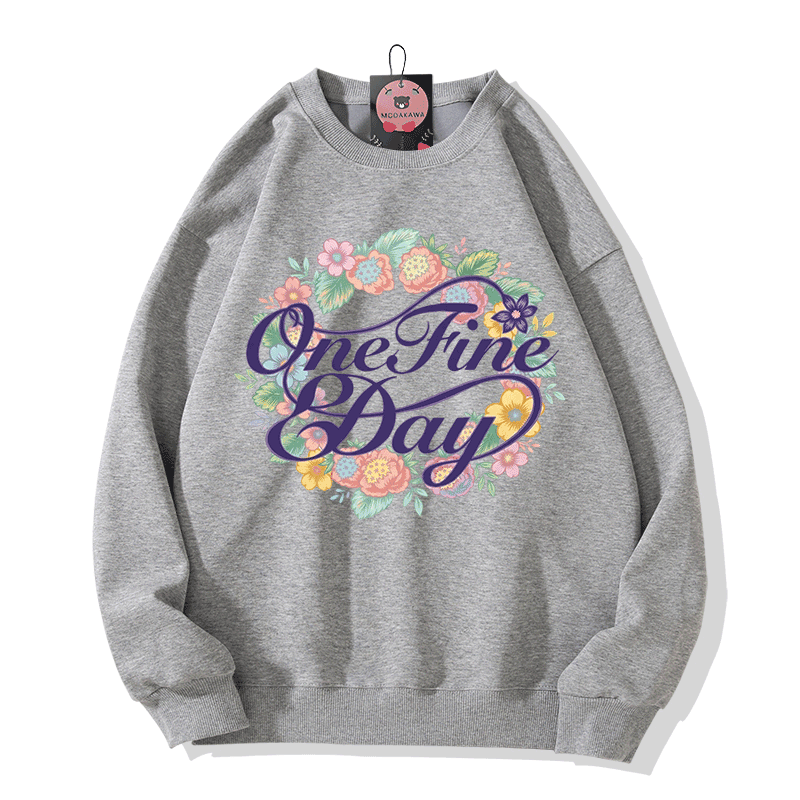 ONE FINE DAY Modakawa Sweatshirt mit Blumenmotiv - Grey - 5XL - image 4