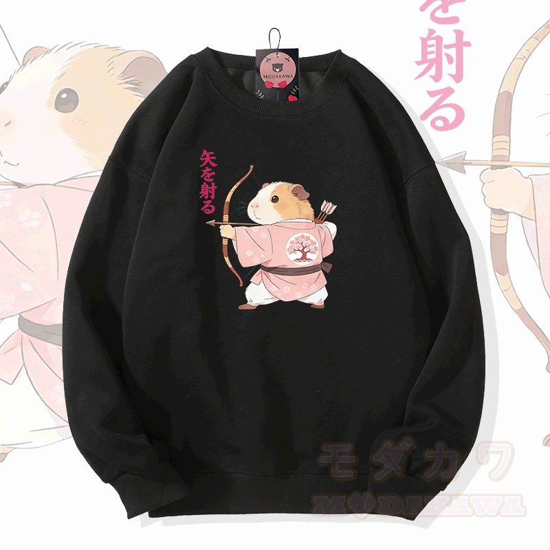 Modakawa Sweatshirt mit Kugelfisch-Grafik - Schwarz - 5XL - image 2