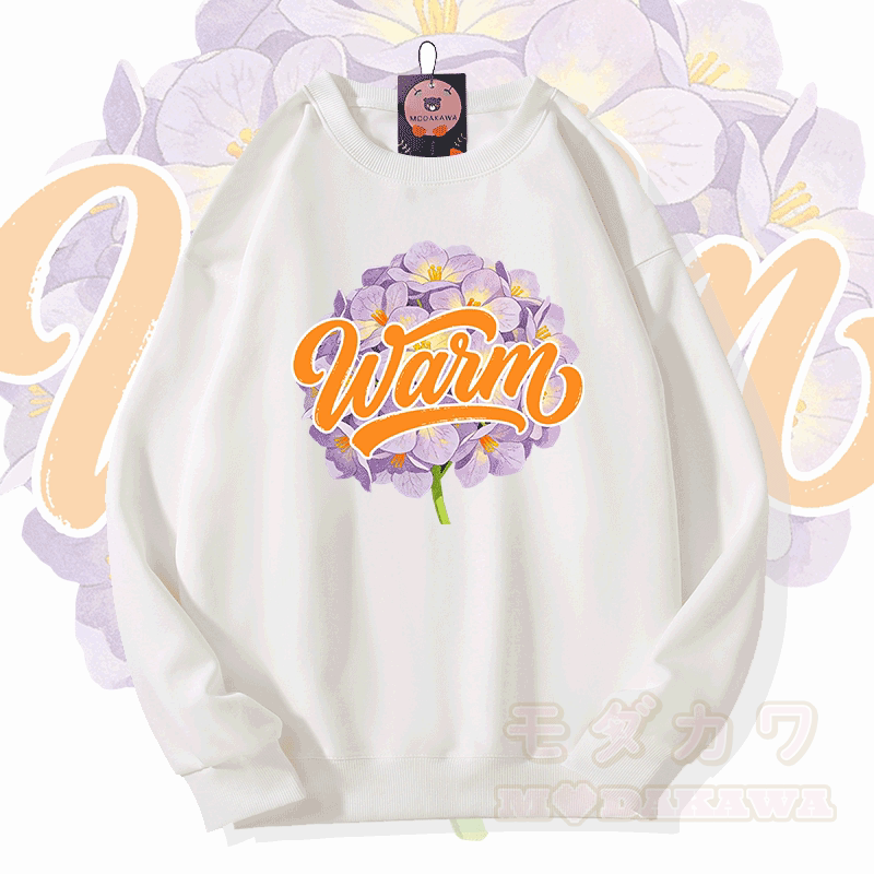 WAIM Modakawa Sweatshirt mit Blumenmuster - Weiß - 5XL - image 2