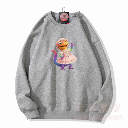 Modakawa Sweatshirt mit Ballerina-Eidechsen-Modifikation - Grau - 5XL - image 3