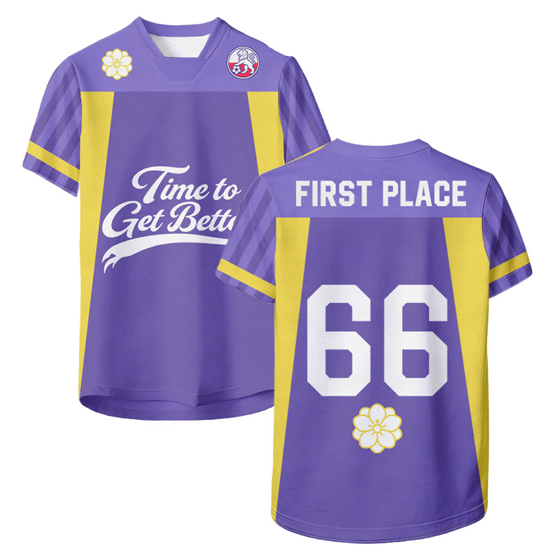 ERSTER PLATZ Nummer Grafik Modakawa Vintage Sporttrikot - Purple - 6XL - image 1