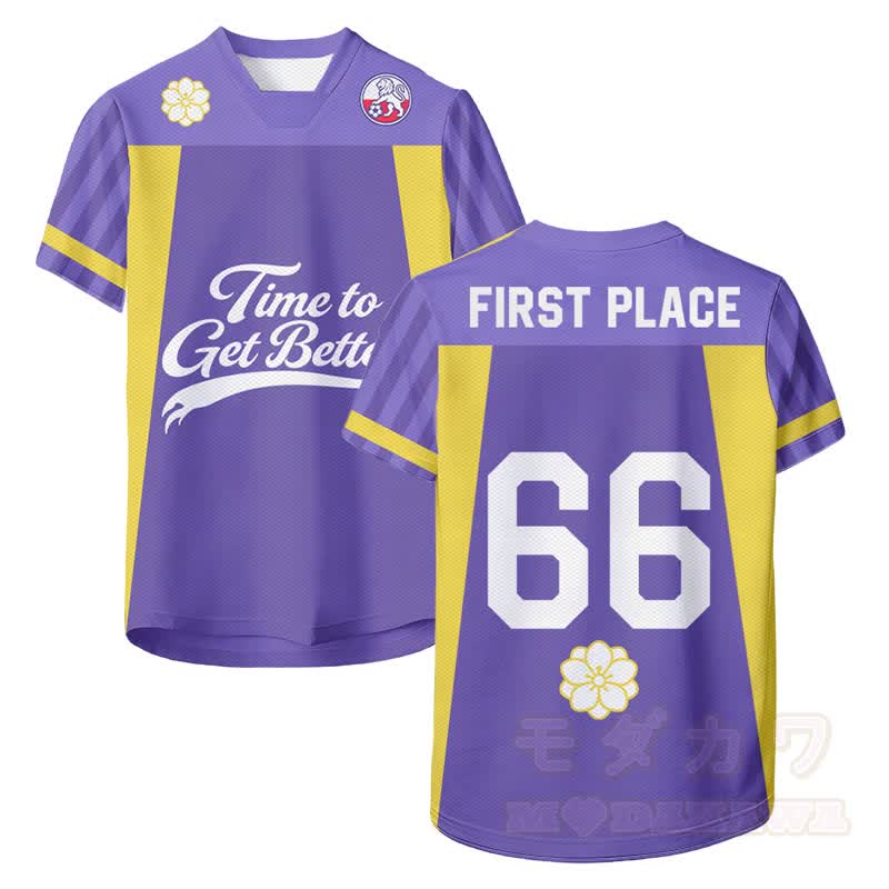 ERSTER PLATZ Nummer Grafik Modakawa Vintage Sporttrikot - Lila - 6XL - image 1