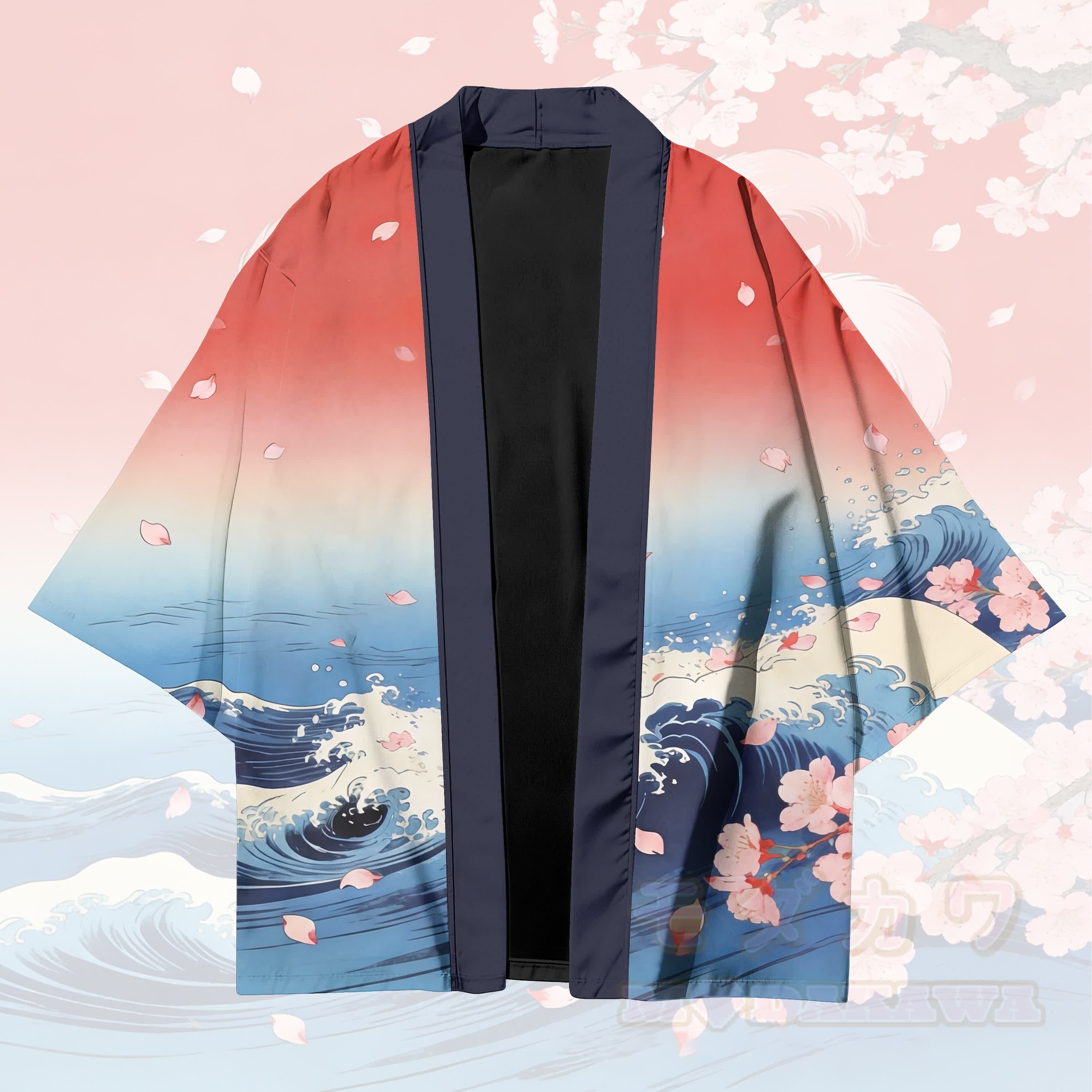 Modakawa-Cardigan-Kimono mit neunschwänzigem Fuchs-Motiv - image 2