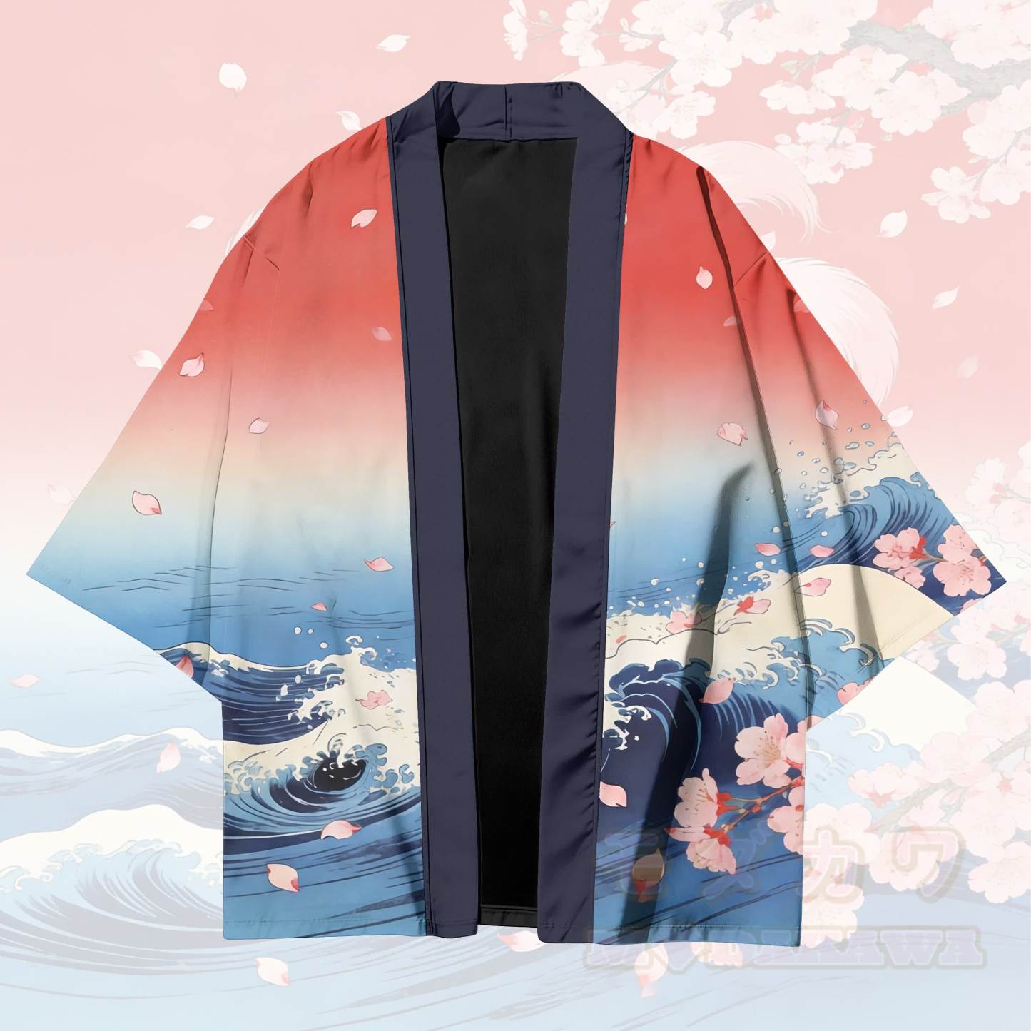 Modakawa-Cardigan-Kimono mit neunschwänzigem Fuchs-Motiv - image 2