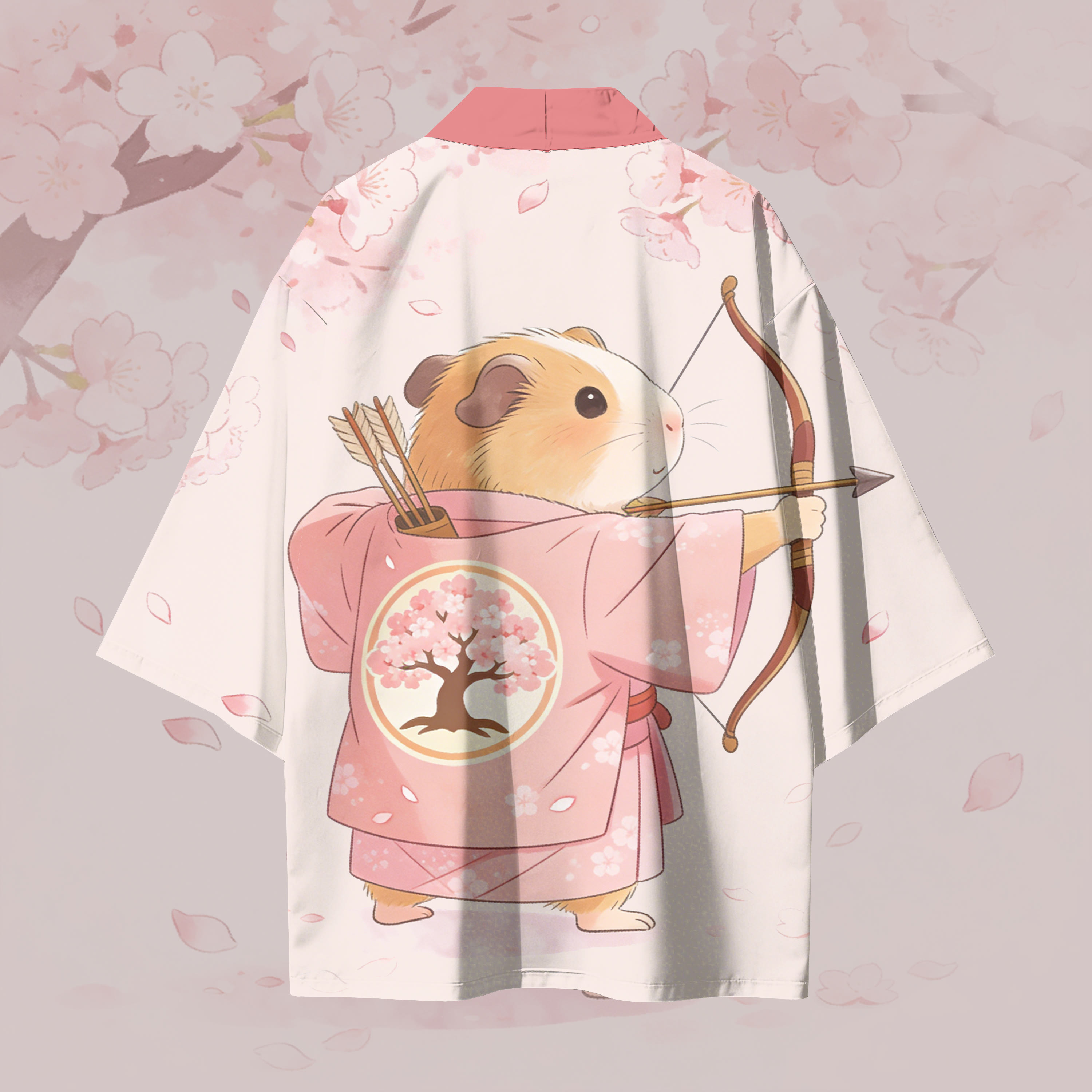 Modakawa Cardigan Kimono Oberbekleidung mit Kugelfisch-Pfeil-Motiv - image 3