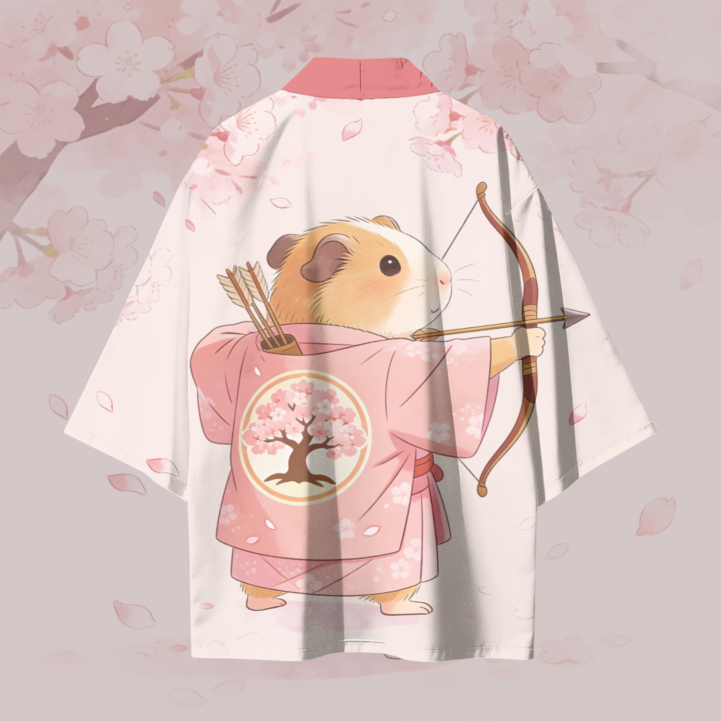 Modakawa Cardigan Kimono Oberbekleidung mit Kugelfisch-Pfeil-Motiv - image 3