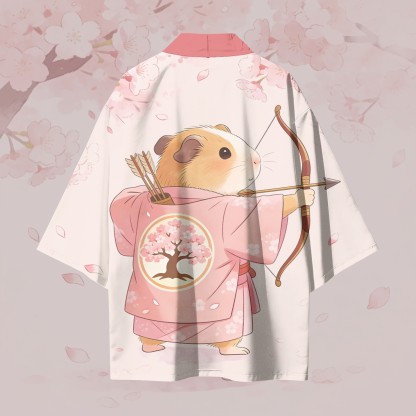 Modakawa Cardigan Kimono Oberbekleidung mit Kugelfisch-Pfeil-Motiv - image 3