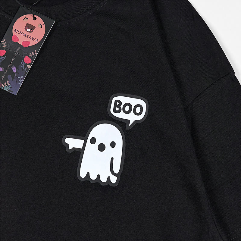 BOO T-Shirt mit Geisterprint und Shorts im Vintage-Look (zweiteiliges Set) - image 2