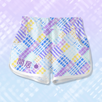Modakawa Shorts mit pastellfarbenem Karomuster - Multicolor - 5XL - image 1
