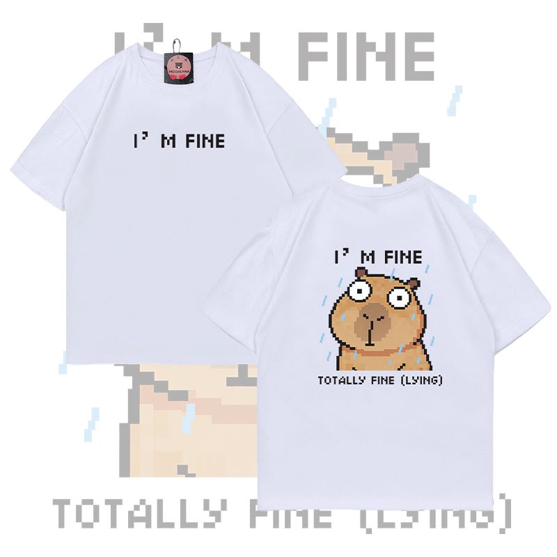 Mir M 's gut – Capybara-Grafik – Modakawa T-Shirt aus 100 % Baumwolle - White - 5XL - image 2