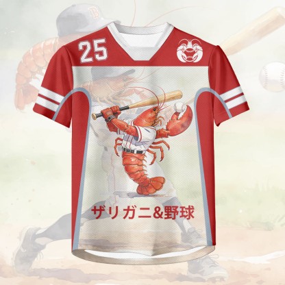 Baseball-Hummer-Grafik Modakawa Unisex-Trikot-T-Shirt - image 2