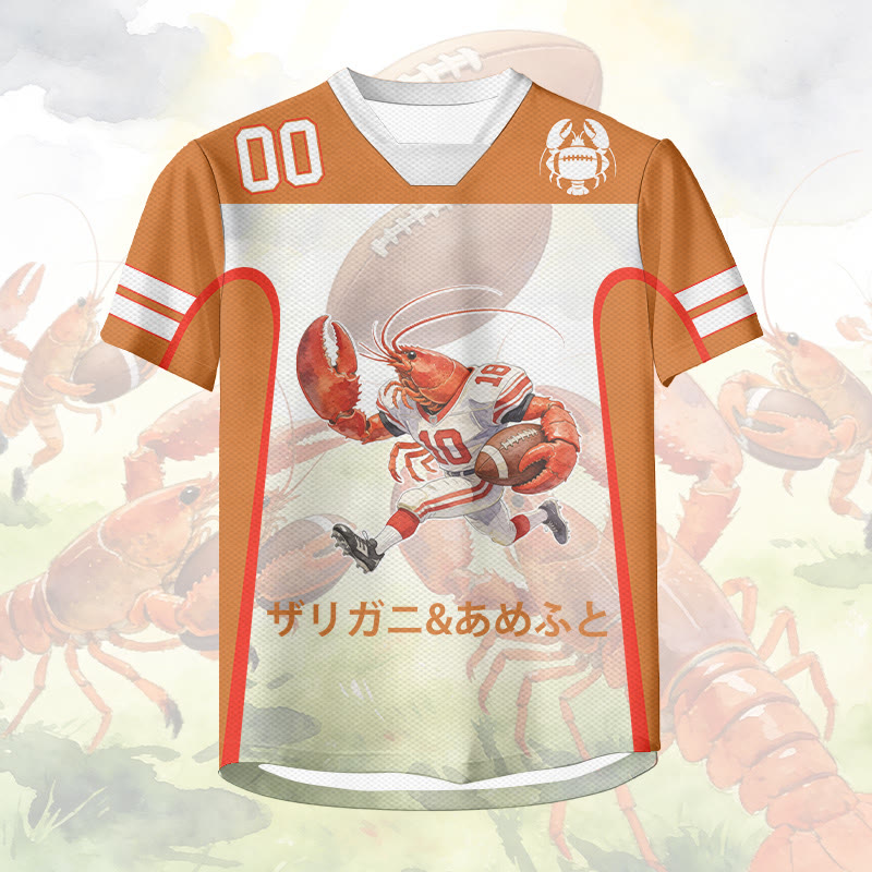 Rugby Nummer Hummer Grafik Modakawa Unisex Jersey T-Shirt - image 2