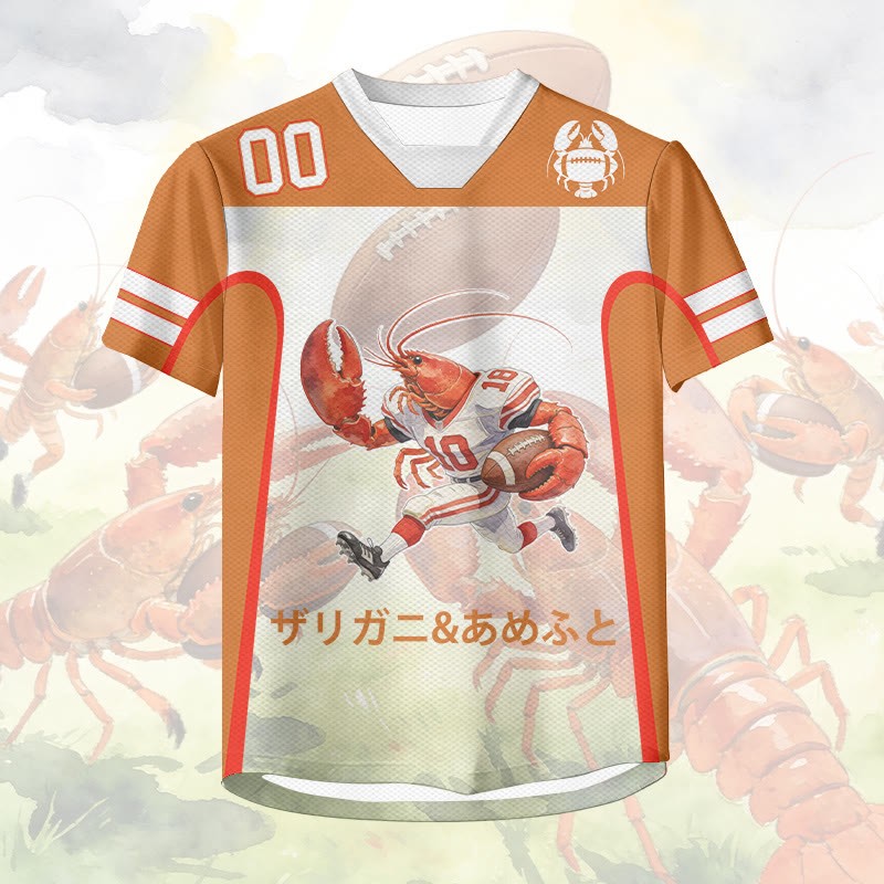 Rugby Nummer Hummer Grafik Modakawa Unisex Jersey T-Shirt - image 2