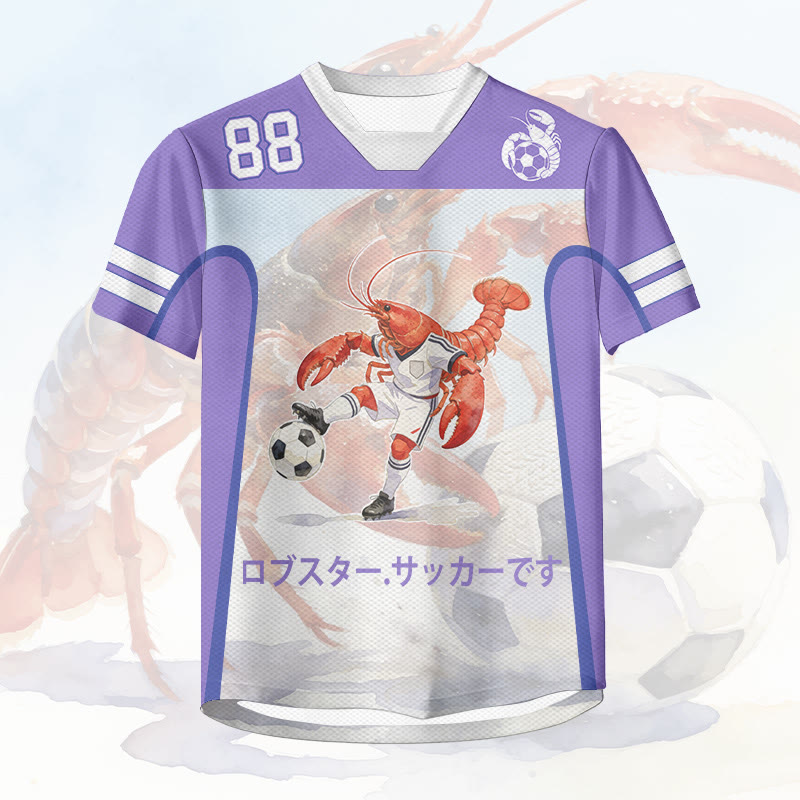 Fußball Nummer Hummer Grafik Modakawa Unisex Jersey T-Shirt - image 2