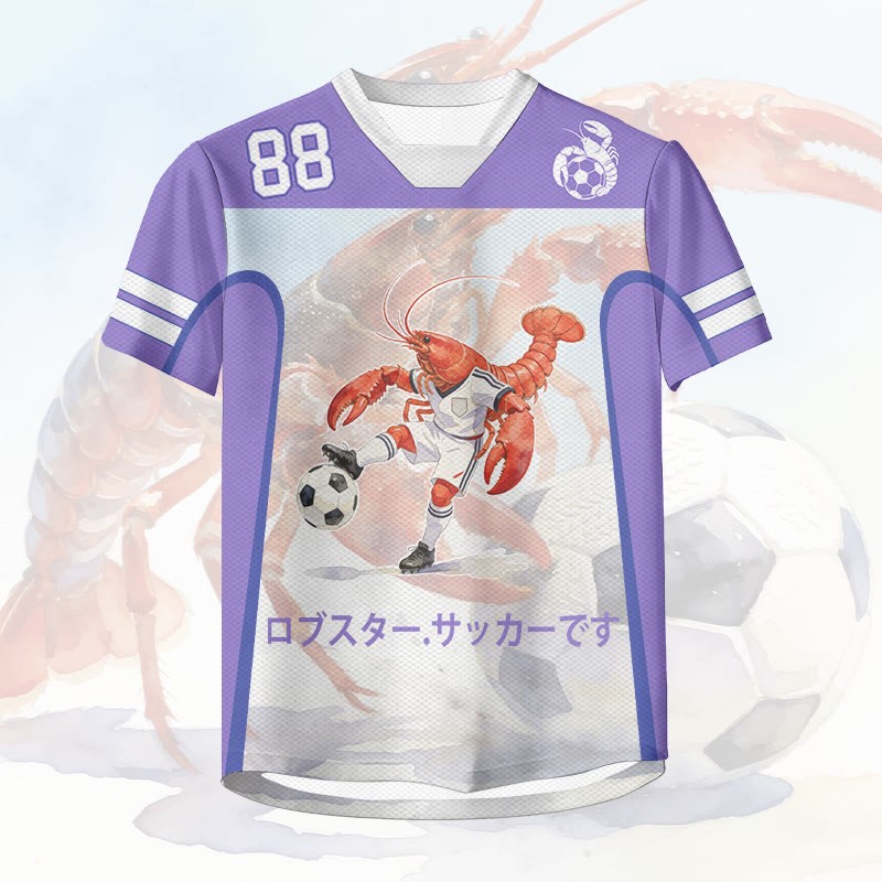 Fußball Nummer Hummer Grafik Modakawa Unisex Jersey T-Shirt - image 2