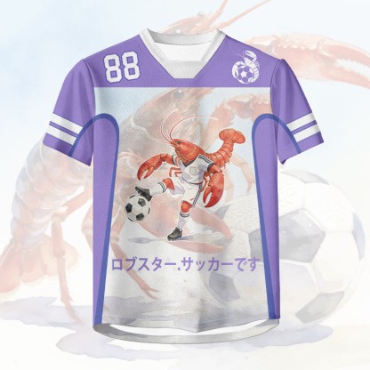 Fußball Nummer Hummer Grafik Modakawa Unisex Jersey T-Shirt - image 2
