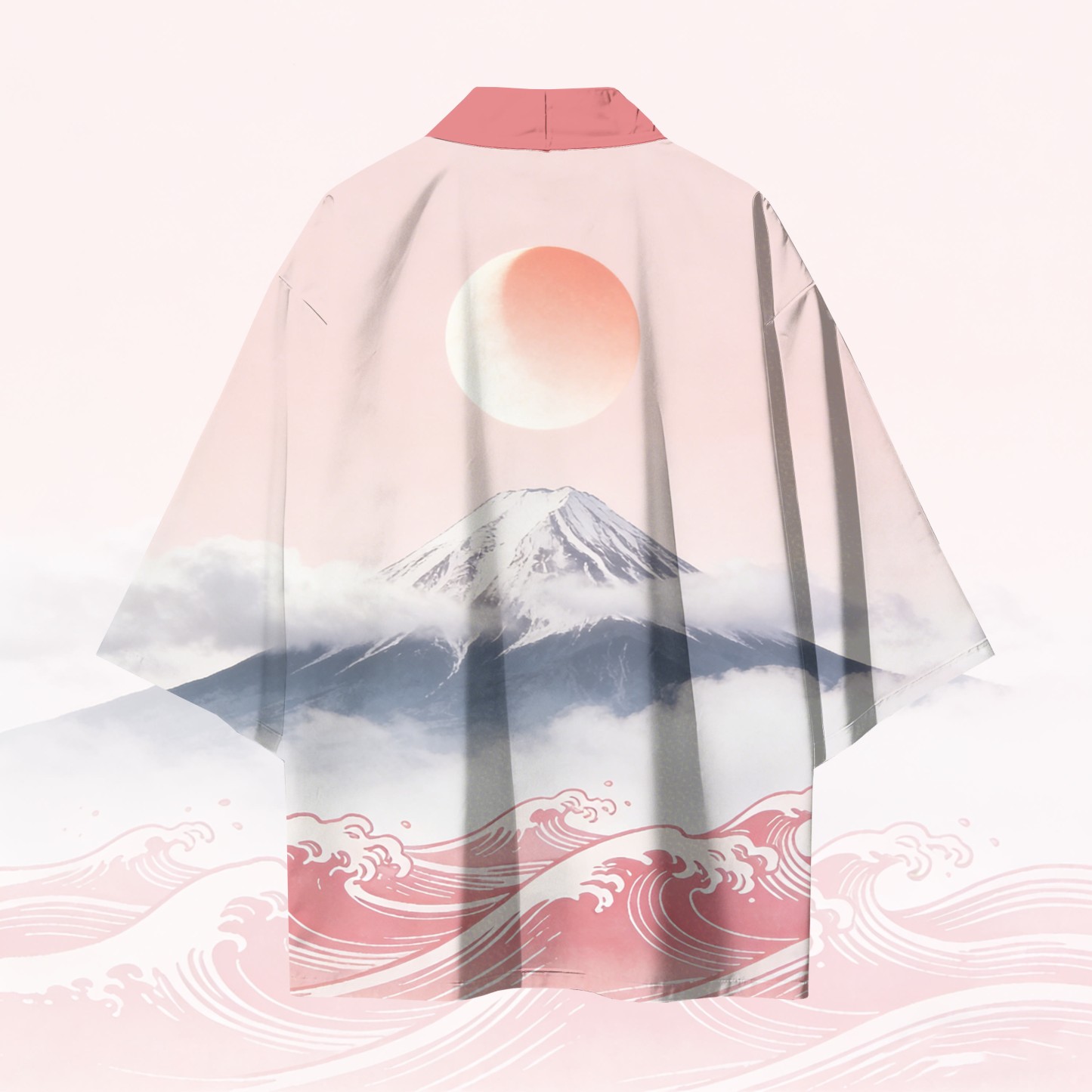 Modakawa Cardigan mit Fuji-Sonnenuntergangsmotiv, Kimono-Oberbekleidung - image 3