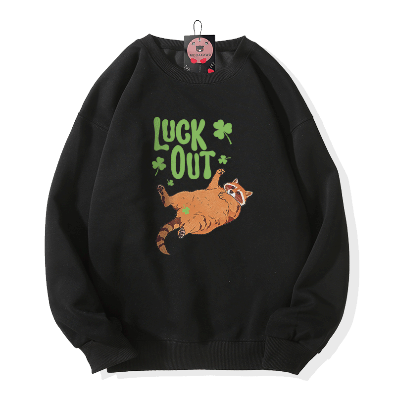 GLÜCK ENTDECKEN Modakawa Sweatshirt mit Katzenmotiv - Black - 5XL - image 2