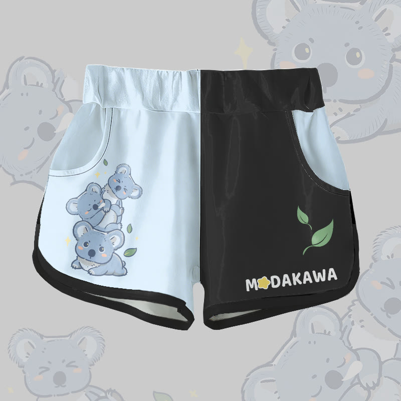 Koala Graphic Modakawa Shorts - Blue & Black - 5XL - image 2