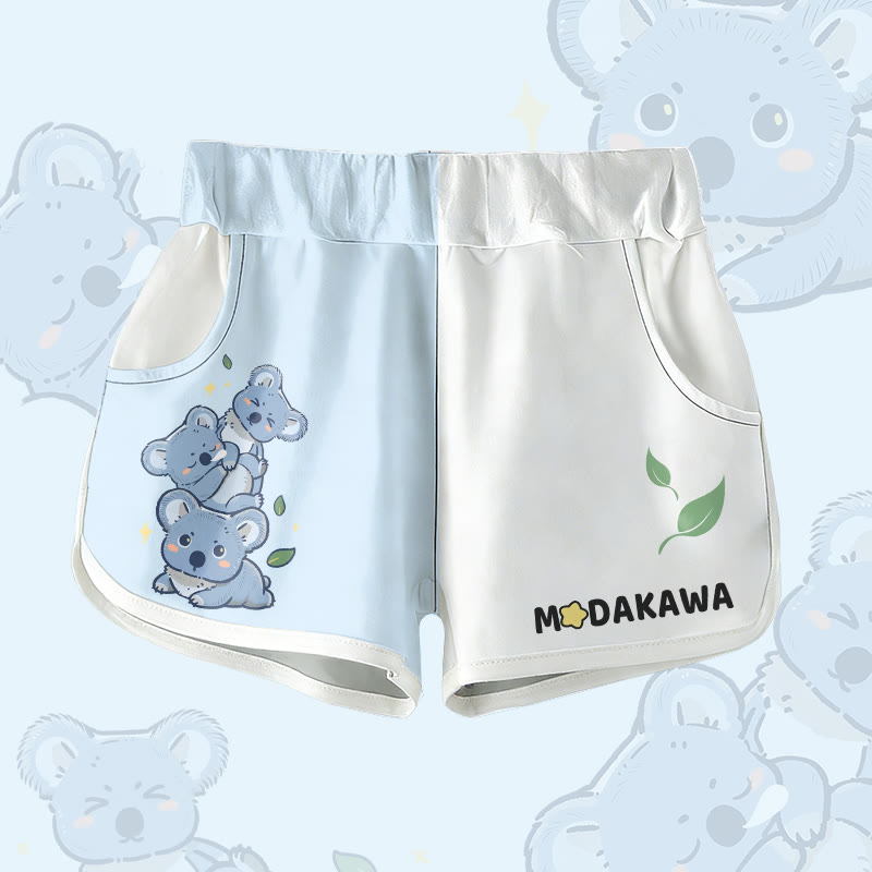 Koala Graphic Modakawa Shorts - Blue & White - 5XL - image 1
