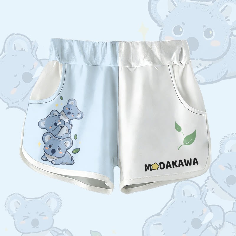 Koala Graphic Modakawa Shorts - Blue & White - 5XL - image 1