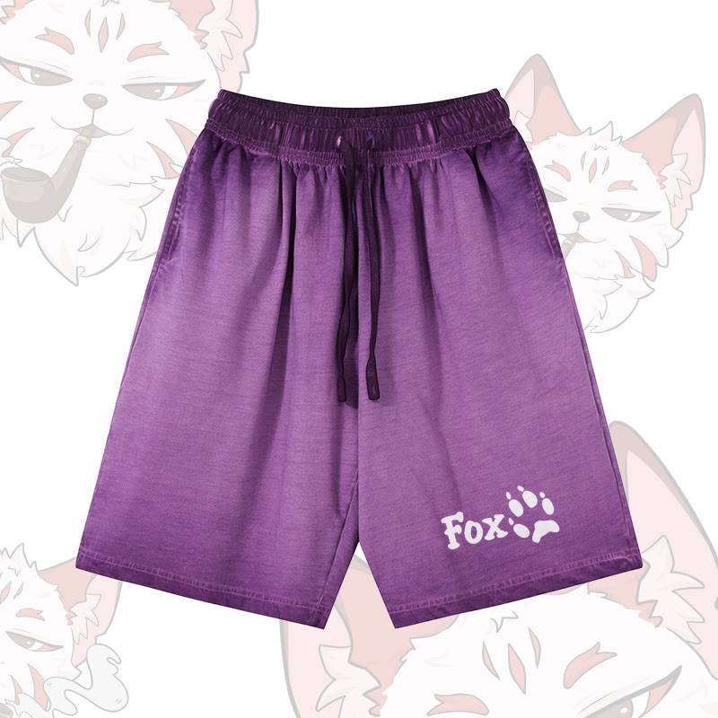 FOX Graphic Modakawa Shorts aus 100 % Baumwolle mit Farbverlauf im Vintage-Waschungs-Look - Purple - 5XL - image 3